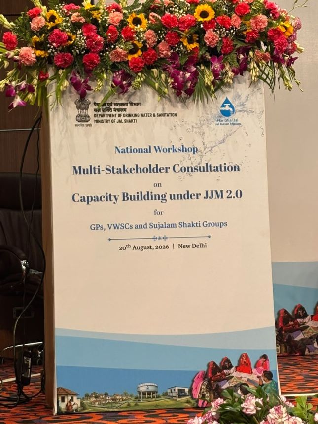 Department of Drinking Water and Sanitation, under the Ministry of Jal Shakti, organised a national workshop in New Delhi for capacity-building under Jal Jeevan Mission 2.0